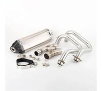 Exhaust Accessories For Kawasaki For Versys 650 Z650 For Ninja 2012 2013 2014 2015 2016 2017 2018 2019 2020 2021 2022 Motorcycle Exhaust Pipe Muffler Silencers Stainless Steel(Black- Silver)