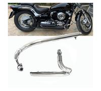 Exhaust Accessories For Y-AMAHA Drag Star V-star 650 XVS650A For Classic DS650 XVS400 All Year Motorcycle Accessories Exhaust Pipe With Silencers(Silver)