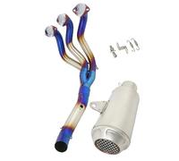 Exhaust Accessories For Y-AMAHA XSR 900 2015 2016 2017 2018 2019 2020 2021 Motorcycle Chrome/Black Exhaust Silencer Stainless Steel Front Link Pipe Muffler(Chrome)