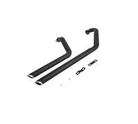 Exhaust Accessories Motorcycle Exhaust Double Front Link Pipe Silencer For Suzuki For Boulevard C50C 2006 2007 2008 2009 2010 2011 2012 2013 2014(Black- Silver)