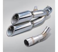 Exhaust Accessories Stainless Steel Motorcycle Exhaust Muffler Mid Link Pipe Double Out For Benelli Leoncino 250 502c TRK502C(Silver)