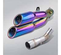 Exhaust Accessories Stainless Steel Motorcycle Exhaust Muffler Mid Link Pipe Double Out For Benelli Leoncino 250 502c TRK502C(Pink)