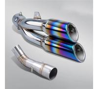 Exhaust Accessories Stainless Steel Motorcycle Exhaust Muffler Mid Link Pipe Double Out For Benelli Leoncino 250 502c TRK502C(Multi-colored)