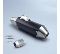 Exhaust Accessories Universal 51MM Motorcycle Exhaust Stainless Steel Muffler Pipe Off-Road Moto For BMW R1200GS F750GS For H-ONDA CRF300L For RALLY 790ADV(Black- Silver)