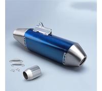Exhaust Accessories Universal 51MM Motorcycle Exhaust Stainless Steel Muffler Pipe Off-Road Moto For BMW R1200GS F750GS For H-ONDA CRF300L For RALLY 790ADV(Blue)