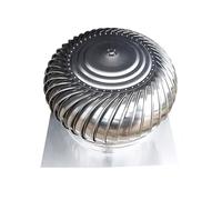 Exhaust air replacement balloon hood stainless steel unpowered hood vent ventilation fan with base plate (Size : 400mm)