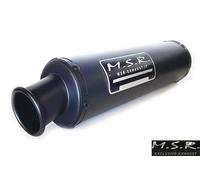 EXHAUST APPROVED MSR MOTORCYCLE SUZUKI DRZ DR-Z 400 - S 2000 2001 2002 2003 2004 2005 2006 CLASSIC ROUND STAINLESS STEEL BLACK MATTE END OF SERIES