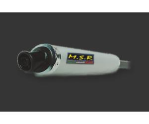 EXHAUST APPROVED MSR MUFFLER MOTORCYCLE VINTAGE SUZUKI GS 500 E TWIN ALUM.ROUNDCIL RBSCA