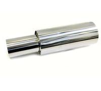 Exhaust Back Box Jap Style 3.5" Tip Tail Pipe 5" Round Performance Universal Muffler (Inlet size: 63mm/2.5")