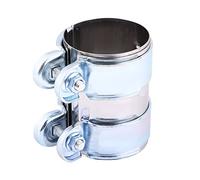 Exhaust Band Clamp Sleeve Turbo Exhaust Band Clamp Stainless Steel Muffler Catback Pipe Connector with Bolts 2.5inch