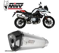 Mivv Delta Race Bmw F 750 Gs/f 850 Gs 2018-24 B.033.ldrx Homologated Slip On Muffler Silver Homologated unisex