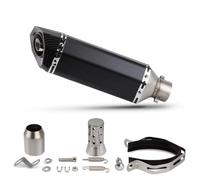 Exhaust Can Compatible With For Ninja650 Motorcycle Accessories Exhaust Silencer Modify Round Tail Hexagon Muffler 370mm(D)