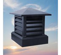 Exhaust Chimney Cap 25-45 cm, Fireplace Rain Chimney Cover for Outside, Chimney Flue Cowl for Vent, Aluminum Alloy Square Chimney Cap, Airflow Better Vent