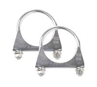 Exhaust Clamp - 2 Pcs 102mm Heavy Duty Galvanized Pipe Clamps for Exhaust Repair, U-Bolt Clamps for 102mm Diameter Tail Pipes