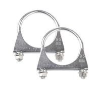 Exhaust Clamp - 2 Pcs 95mm Heavy Duty Galvanized Pipe Clamps for Exhaust Repair, U-Bolt Clamps for 95mm Diameter Tail Pipes