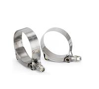 Exhaust Clamp, Exhaust Pipe Clamp 2/2.25/2.5/2.75/3.0/3.25/3.5/4.0" T-Bolt Exhaust Clamp Intake Turbo Exhaust Intercooler Silicone Coupler Steel Hose Clamps(40-46mm)
