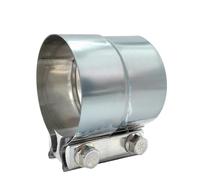 Exhaust Clamp, Exhaust Pipe Clamp 2Pcs 2" 2.5" 3" 4" 4.5" Lap Joint Clamp Car Exhaust Clamps Muffler Clamp Band Exhaust Coupler Stainless Steel Exhaust Pipe Clamp(2inch)