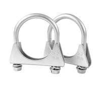 Exhaust Clamp & Pipe Clamp, 2Pcs 52mm Heavy Duty Galvanized U-Bolt with M8 Thread, for Exhaust System Repair