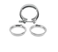 Exhaust Downpipes 4/3.5/3/2.75/2.5/2.25/2/1.75/1.5 Inch 304 Stainless Steel V-Band Clamp Exhaust Downpipe T-Bolt Flat Flange Car Exhaust Pipes(2-(51MM))