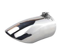 Exhaust Downpipes 76mm Inlet 104mm Outlet Silver Stainless Steel Slanted Cut Exhaust Muffler Tip Tail Pipe With Clamp Screw Car Exhaust Pipes