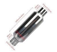 Exhaust Downpipes Car Exhaust Muffler Pipe Silver 51MM 57MM 63MM 76MM Stainless Steel For Sport Racing Modified Boost Car Exhaust Pipes(57x101x57)