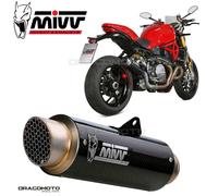 MIVV GP Pro Slip-On Exhaust – Carbon/Titanium/Black Steel – Ducati Monster 821/1200