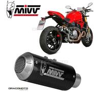 Mivv Mk3 Ducati Monster 821 2018-20/monster 1200 2017-21 D.041.sm3c Not Homologated Slip On Muffler Silver Not Homologated unisex