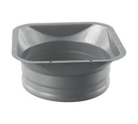 Exhaust Duct Air Ventilation Hose Connector 410inch Metal Pipe Flange Tube with Electrostatic Spray and Pressure Groove Design (150mm)