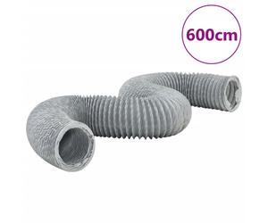 Exhaust Duct PVC Grey 10cm x 600cm Flexible Spiral Vent Hose 6m for Dryers & AC.