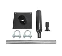 Exhaust Extension and Silencer Kit with Insulated Mounting Plate Designed for Generator Noise Reduction and Heat Control