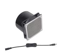 Exhaust Fan 12V for Soldering Worktable Ventilation, 120mm Frame with 5.5x2.1mm Plug and Inline on Off Control Cable for Workstations Cabinet Blower Enclosure Vent Low Fan Worktable Exhaust Engraving