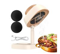 Exhaust Fan - ABS, 15.3×39.5cm Portable Range Hood Powerful Oil Fume Absorption | Foldable Rechargeable Design Desktop Air Purifier, Puff Purifier For Kitchen Countertop, Apartment Cooking