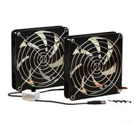 Exhaust Fan for Chicken Coop Ventilation USB Powered 5v Dc 8cm 12cm Having Tunable Speed Plastic Inline Duct Fan for Home Air Qual (12CM Dual Fans)