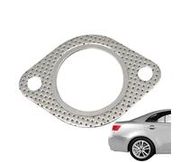 Exhaust Flange Gasket - Sealing Pad, 2 Bolt Connector Ring, Stainless Steel Graphite Interface Seal Replacement Downpipe Joint Leak Proof Automobile Modification Part | Engine System for Cars