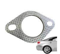 Exhaust Flange Gasket - Sealing Pad, 2 Bolt Connector Ring, Stainless Steel Graphite Interface Seal Replacement Downpipe Joint Leak Proof Automobile Modification Part | Engine System for Cars
