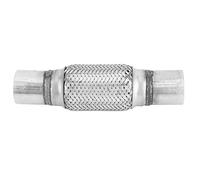Exhaust Flex Pipe, Stainless Steel Flex Exhaust Tube Universal Exhaust Flexi Tube Bellows Braided Flexible Joint Pipe 52x260mm Welded Install