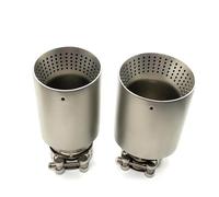 Exhaust Flex Tube 1PCS For VW For GTI MK7 For Golf 7 Nozzle Single Muffler Pipe 304 Matte Stainless Steel Car Universal Exhaust System Tip(ID 86mm-OD 114mm)