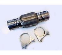 Exhaust Flexi Pipe 45mm 1.75" Clamp On Joiner Stainless Steel Downpipe Slip On Repair Section (Total Length: 300mm/12")
