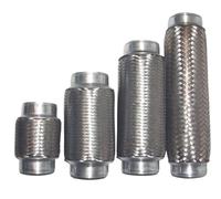 Exhaust Flexi Pipe 64mm 2.5" Joiner Stainless Steel Downpipe Rapair Section (Total Length: 250mm/10")