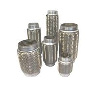 Exhaust Flexi Pipe 76mm 3" Joiner Stainless Steel Downpipe Rapair Section (Total Length: 100mm/4")