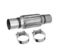 Exhaust Flexi Pipe with 2 x Clamps for Vauxhall Corsa D E 1.2 1.4 Petrol Models, Flexi Pipe Repair Kit, Repair Tube Join Connector