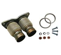 Exhaust Flexible Catalyst Joint Flex Pipe Tube Repair Flex N43 fits for BMW E81 E87 E88 E90 E91 E92 E93 with Sealing Ring Set