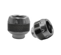 Exhaust Frame Sliders 1Pair Motorcycle Crash Protector Aluminum Alloy Wheel Front Fork Frame Falling Protection Pads Sliders Moto Safty Falling Protector Bar(Grey)