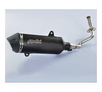 POLINI Complete Maxi-Scooter Exhaust, Black Aluminum, Inox, Piaggio