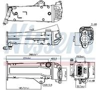 Exhaust gas cooler Aluminium 989284 NISSENS for VOLVO V60 I C30 S40 II V50