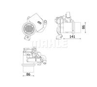 Exhaust gas cooler CE 14 000P MAHLE for VW GOLF VI Convertible SCIROCCO III