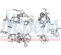 Exhaust gas cooler Steel 989285 NISSENS for FORD B-MAX TRANSIT COURIER B460 MPV