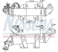 Exhaust gas cooler Steel 989287 NISSENS for RENAULT OPEL NISSAN