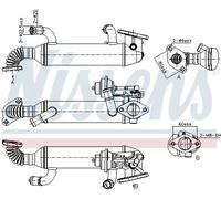 Exhaust gas cooler Steel 989290 NISSENS for VW TOUAREG MULTIVAN Mk V