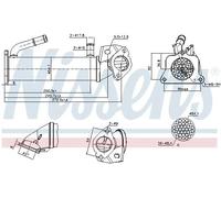 Exhaust gas cooler Steel 989322 NISSENS for FORD TRANSIT Bus TRANSIT Van RANGER